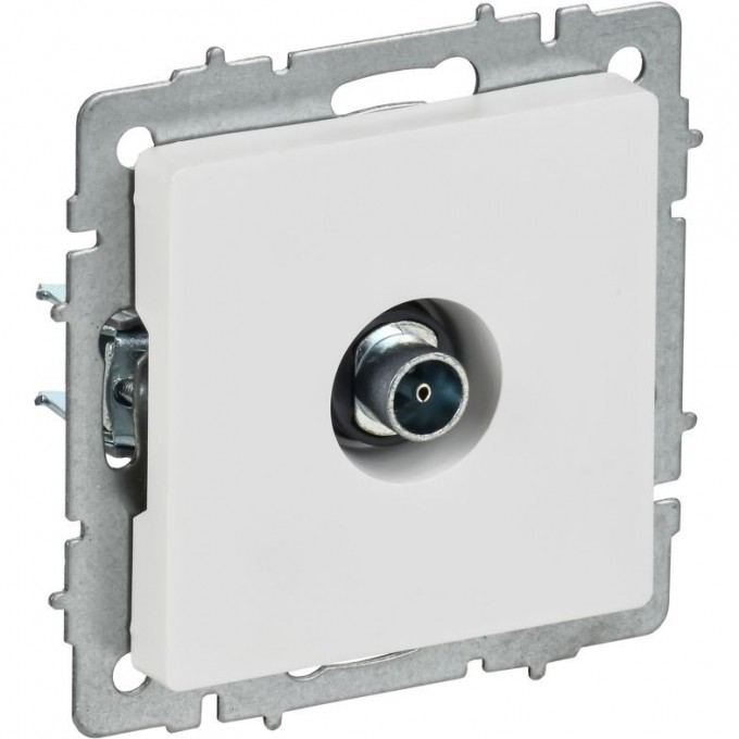 Розетка телевизионная оконечная IEK TV СП BRITE РТВ11-0-БрАБ белая BR-A10-O-K91