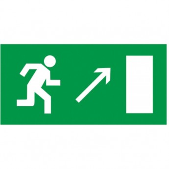Самоклеящаяся этикетка IEK 100х50мм "Направление к эвакуационному выходу направо вверх" - YPC30-105NEV-NAPRVV